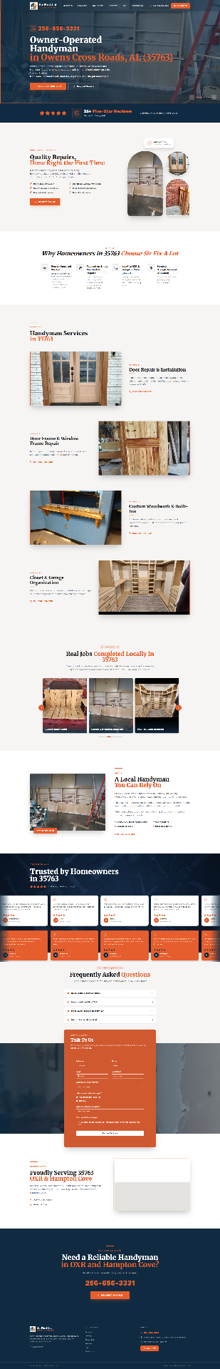 Sir Fix A Lot — custom handyman website design and CRM project by FixerCRM