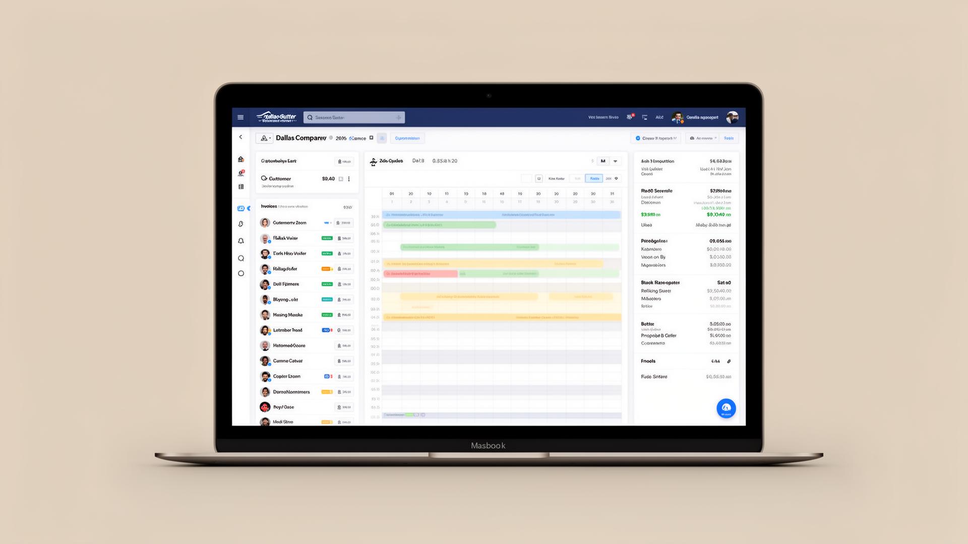 Gutter contractor CRM and booking dashboard for Dallas Fort Worth businesses