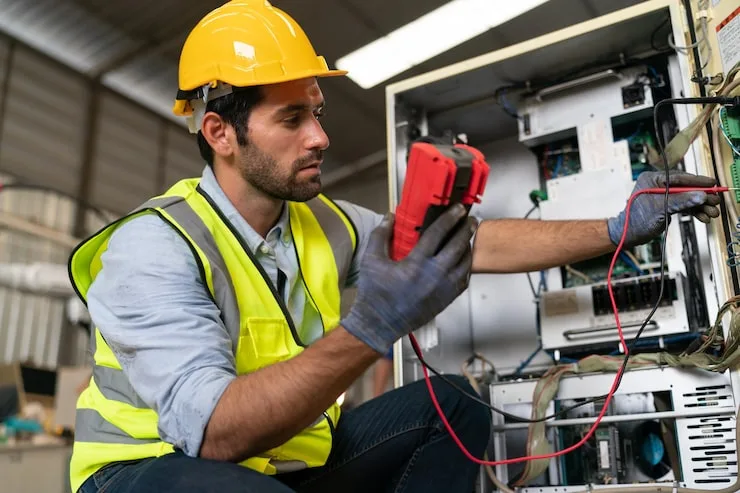 residential electrician repairing wiring