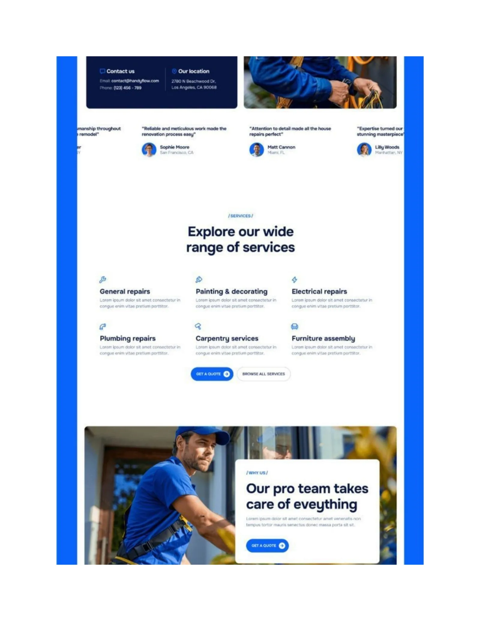 Florida seamless gutter contractor website design mockup by FixerCRM